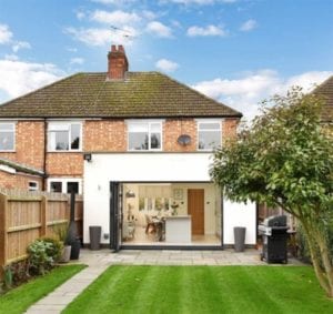 Market Harborough house on Station Road with modern extension